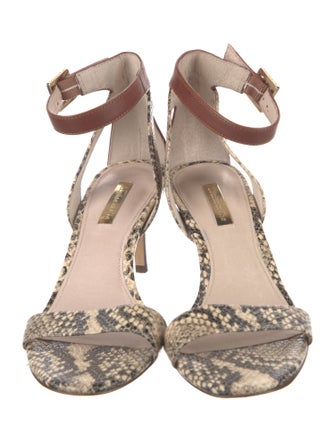 Louise et Cie Leather Animal Print Sandals