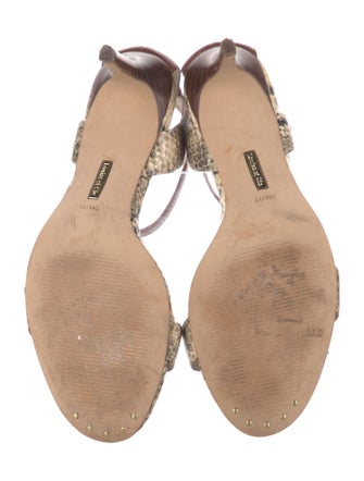 Louise et Cie Leather Animal Print Sandals