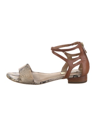 Louise et Cie Leather Animal Print Gladiator Sandals