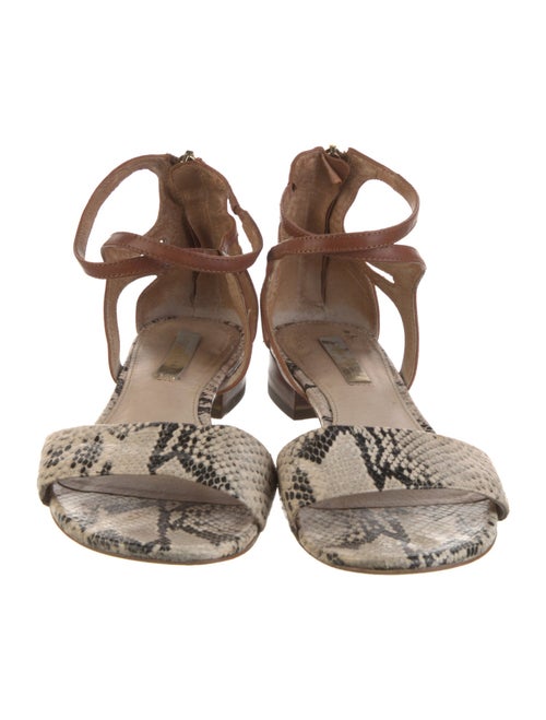 Louise et Cie Leather Animal Print Gladiator Sandals