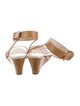 Louise et Cie Leather Colorblock Pattern Sandals