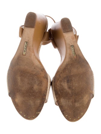 Louise et Cie Leather Colorblock Pattern Sandals