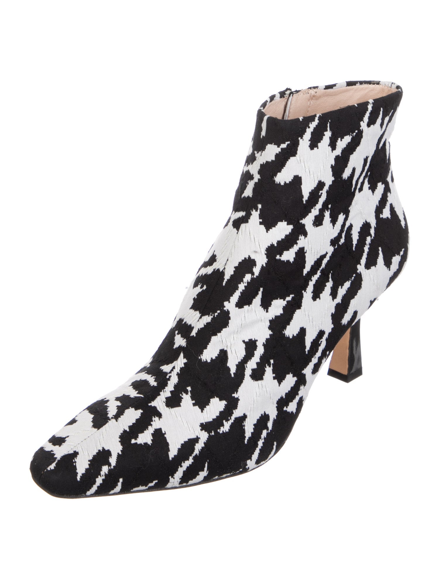 Louise et Cie Canvas Houndstooth Print Sock Boots