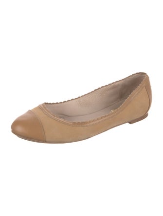 Louise et Cie Leather Scalloped Accent Ballet Flats