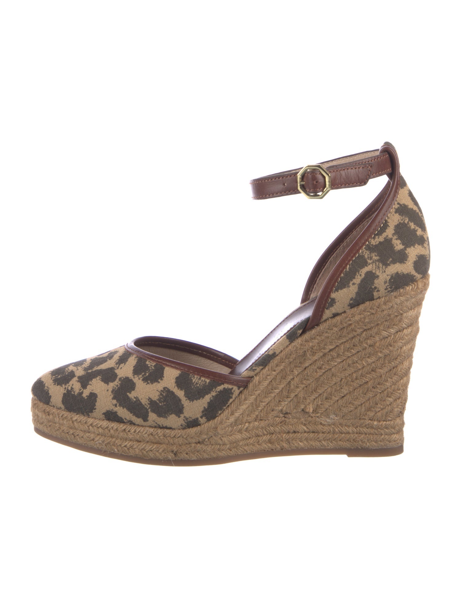 Louise et Cie Canvas Animal Print D'Orsay Pumps
