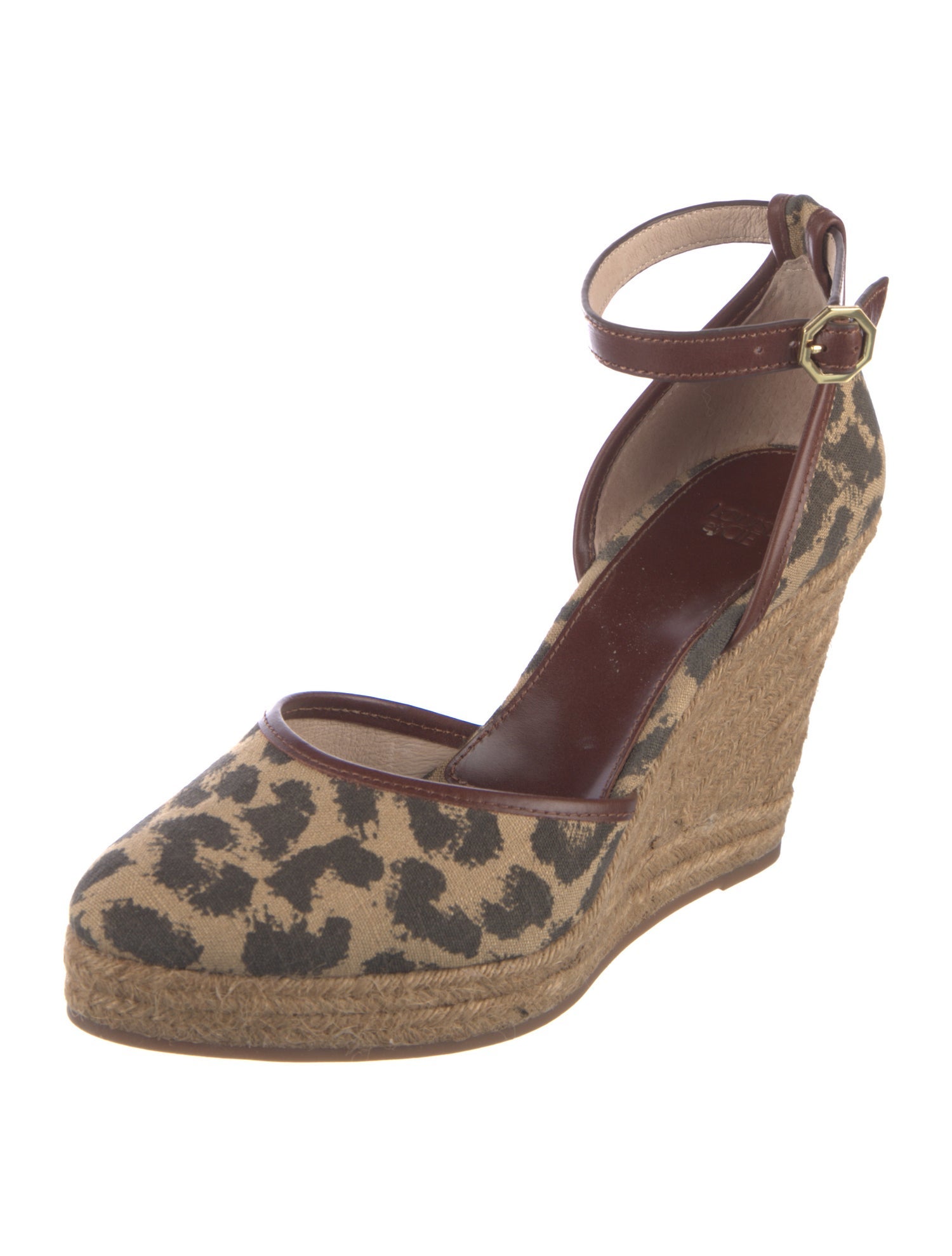 Louise et Cie Canvas Animal Print D'Orsay Pumps