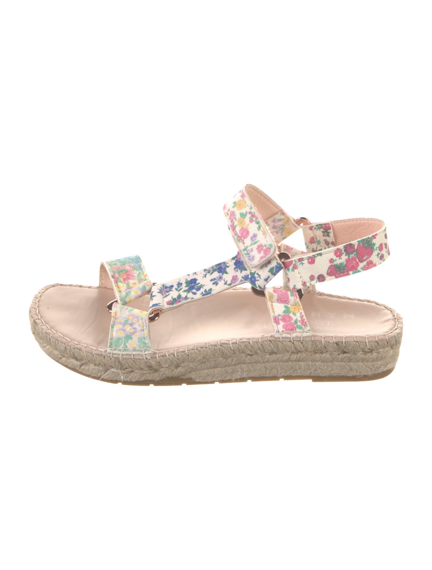 LoveShackFancy x Manebi Nordic Suede Floral Print Espadrilles