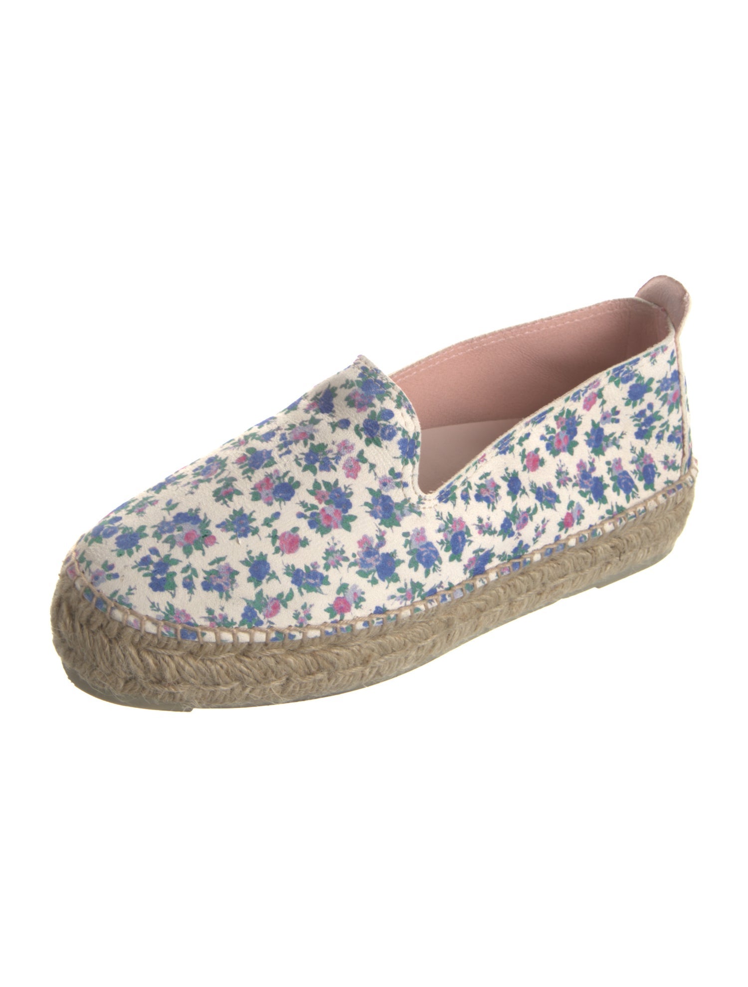 LoveShackFancy x Manebi Nordic Suede Floral Print Espadrilles
