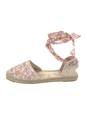 LoveShackFancy x Manebi Nordic Suede Floral Print Espadrilles