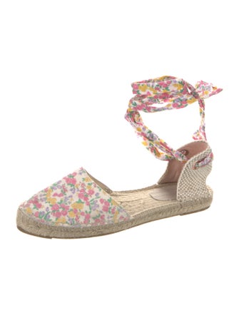 LoveShackFancy x Manebi Nordic Suede Floral Print Espadrilles