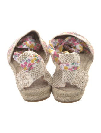 LoveShackFancy x Manebi Nordic Suede Floral Print Espadrilles