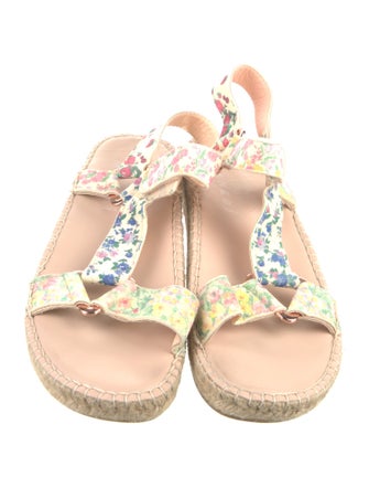 LoveShackFancy x Manebi Nordic Suede Floral Print Espadrilles
