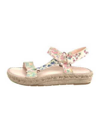 LoveShackFancy x Manebi Nordic Suede Floral Print Espadrilles
