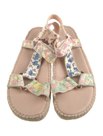 LoveShackFancy x Manebi Nordic Suede Floral Print Espadrilles