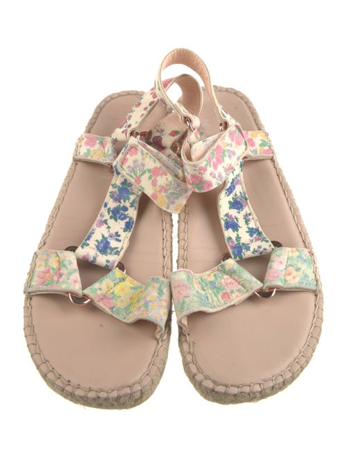 LoveShackFancy x Manebi Nordic Suede Floral Print Espadrilles