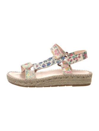 LoveShackFancy x Manebi Nordic Suede Floral Print Espadrilles
