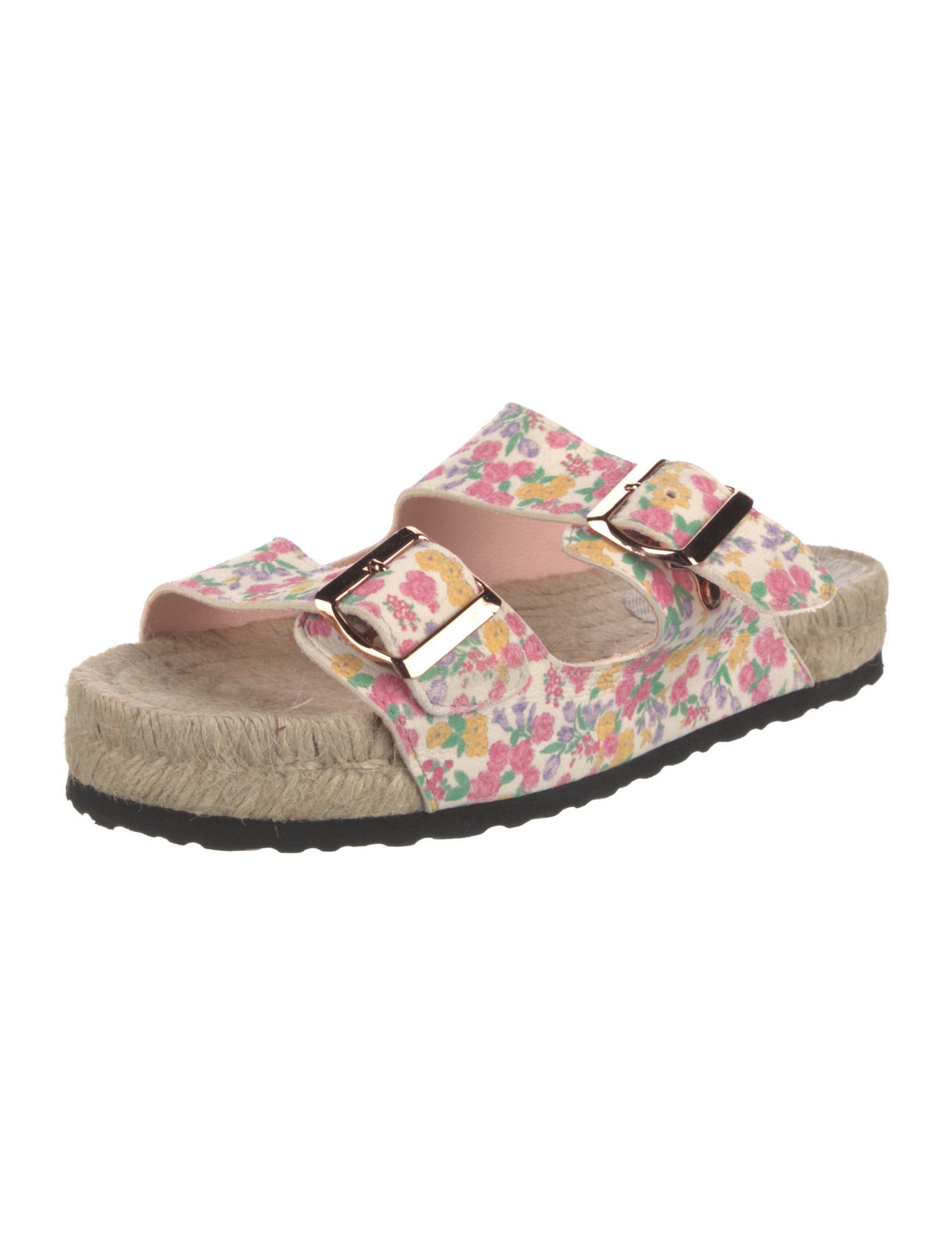 LoveShackFancy x Manebi Nordic Floral Print Slides w/ Tags