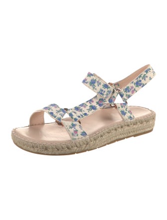 LoveShackFancy x Manebi Nordic Suede Floral Print Espadrilles