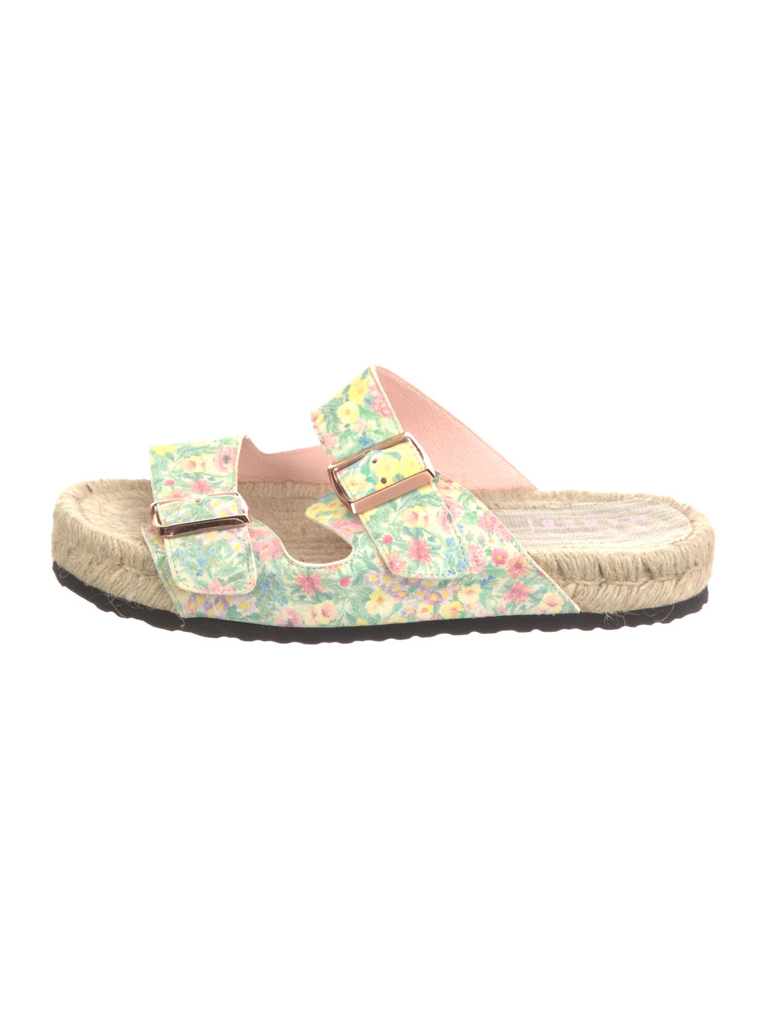 LoveShackFancy x Manebi Nordic Nubuck Floral Print Slides