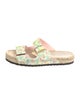 LoveShackFancy x Manebi Nordic Nubuck Floral Print Slides