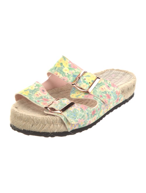 LoveShackFancy x Manebi Nordic Nubuck Floral Print Slides