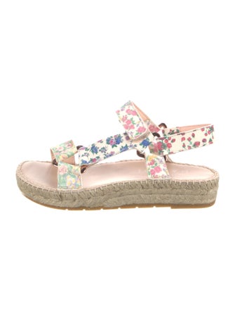 LoveShackFancy x Manebi Nordic Suede Floral Print Espadrilles