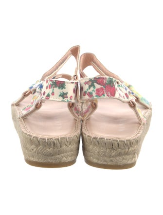 LoveShackFancy x Manebi Nordic Suede Floral Print Espadrilles