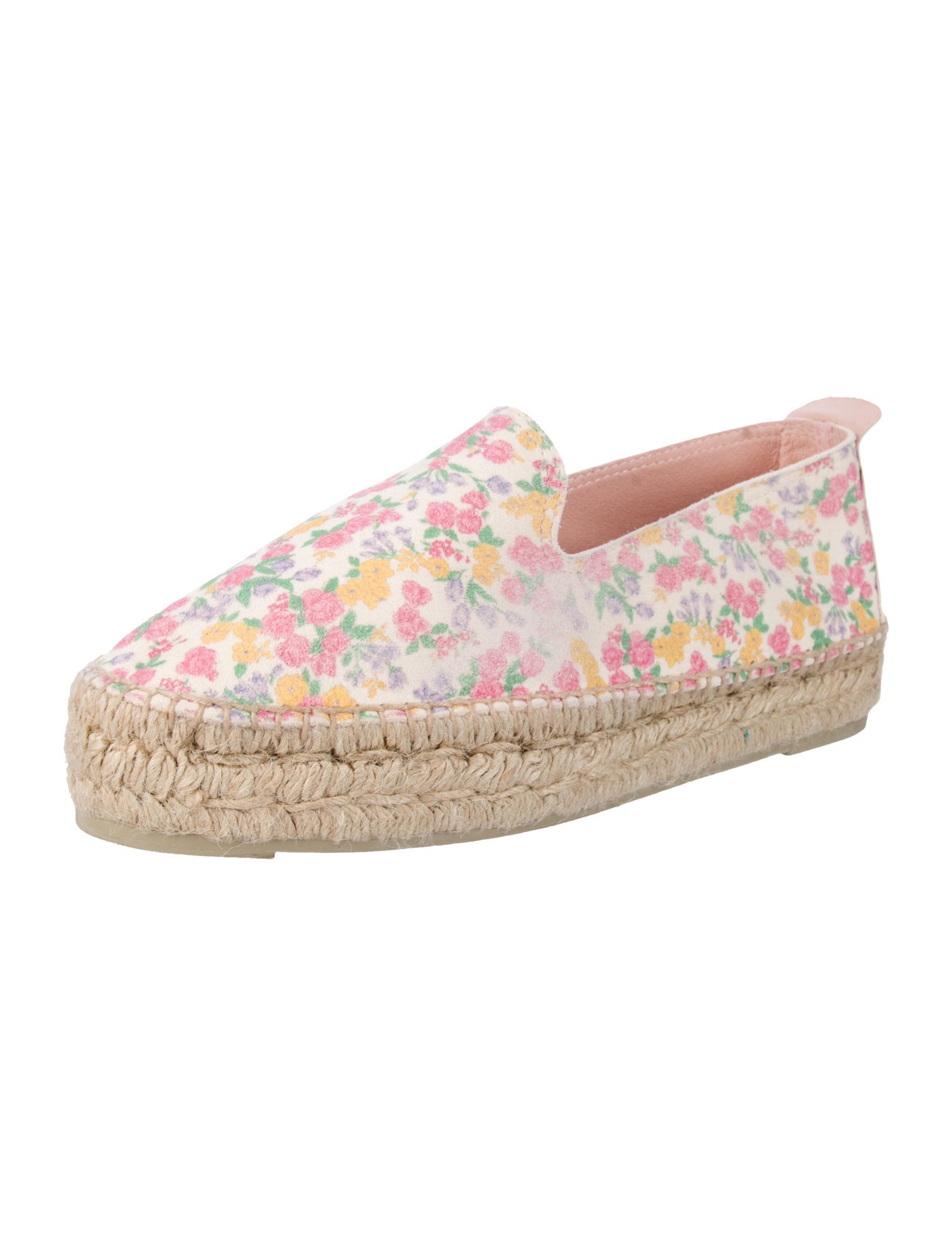 LoveShackFancy x Manebi Nordic Suede Floral Print Espadrilles