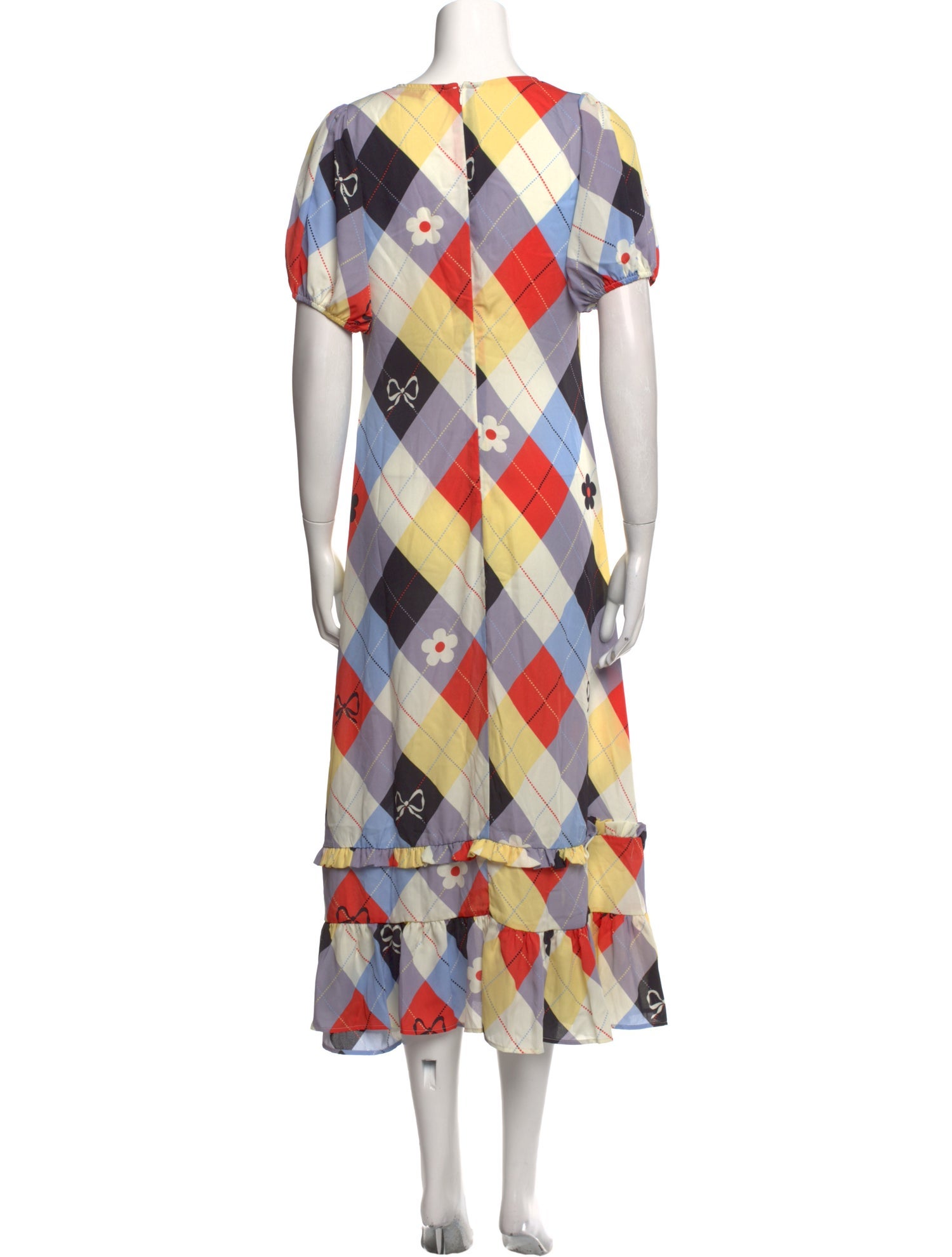 Lisa says Gah Plaid Print Midi Length Dress w/ Tags