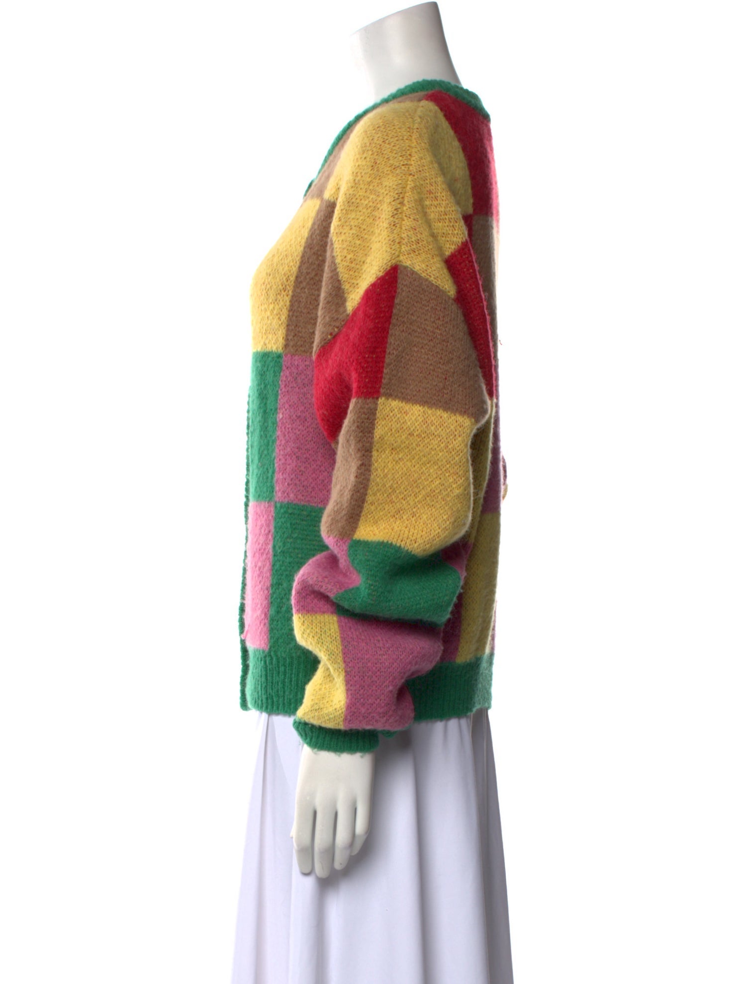 Lisa says Gah Colorblock Pattern Scoop Neck Sweater