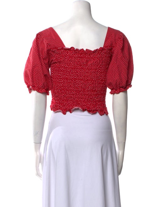 Lisa says Gah Polka Dot Print Square Neckline Crop Top