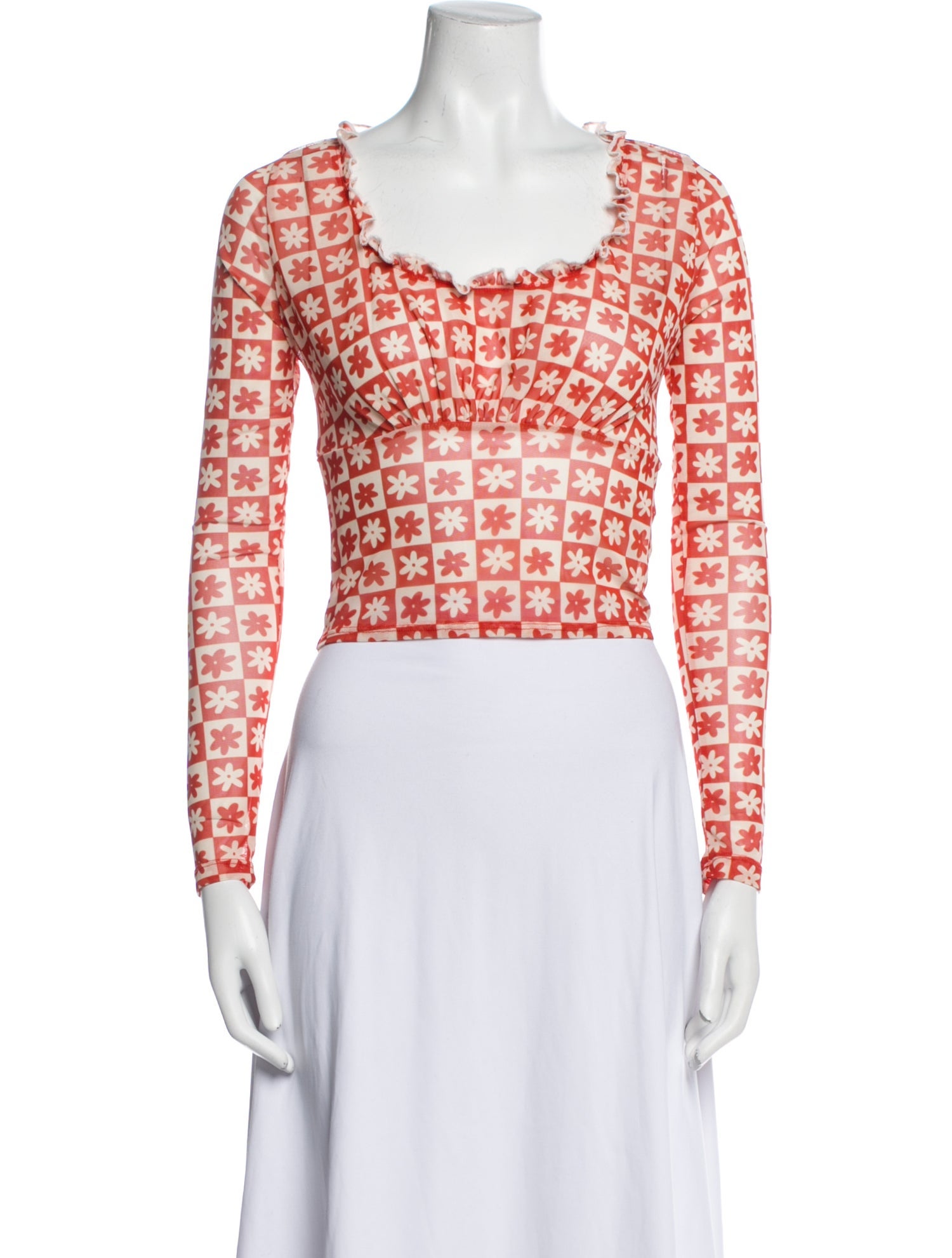 Lisa says Gah Printed Square Neckline Crop Top