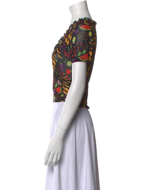 Lisa says Gah Printed Scoop Neck Crop Top