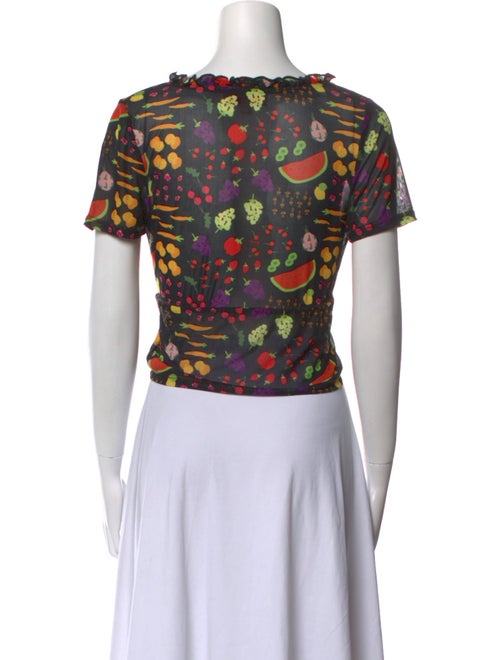 Lisa says Gah Printed Scoop Neck Crop Top