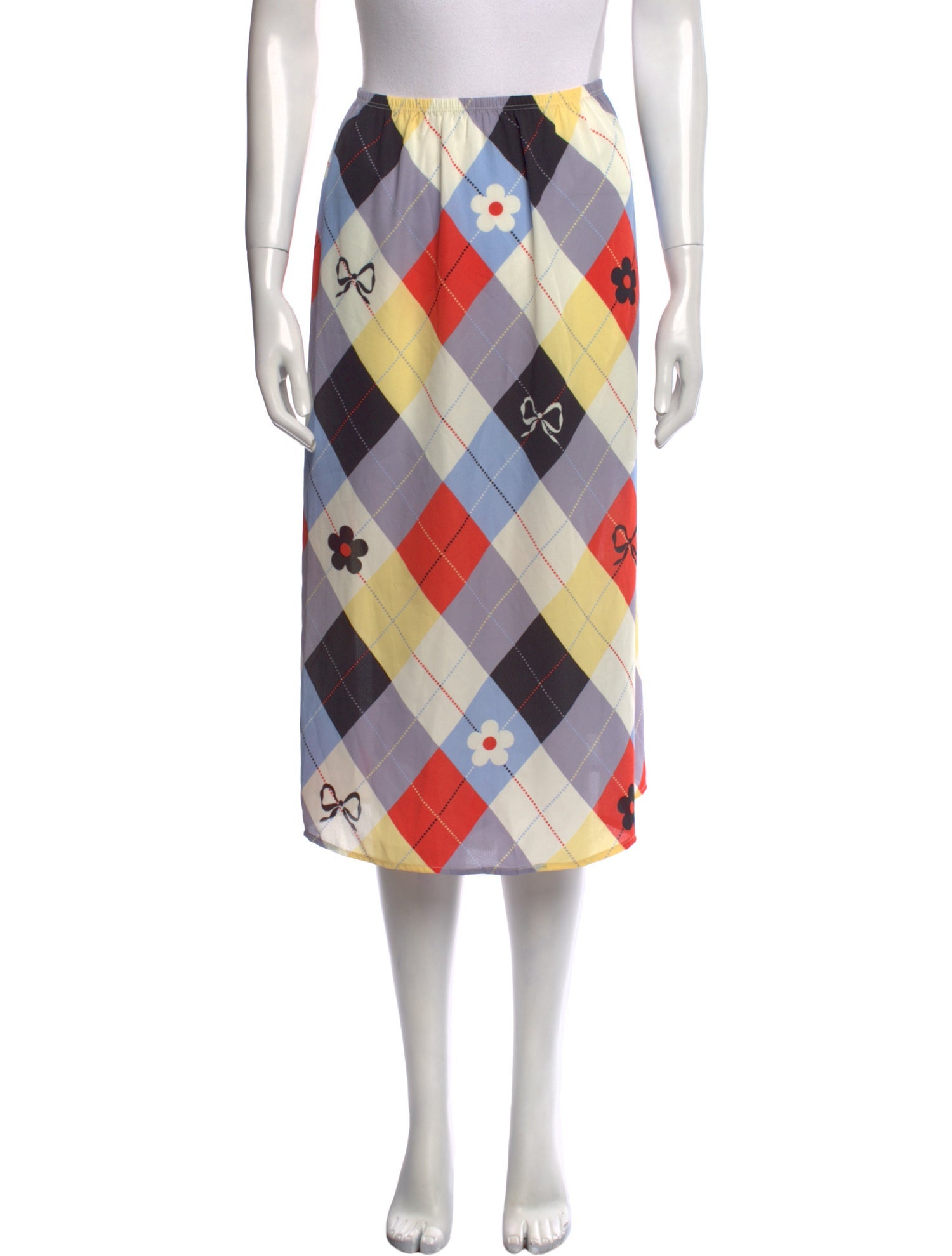 Lisa says Gah Plaid Print Midi Length Skirt