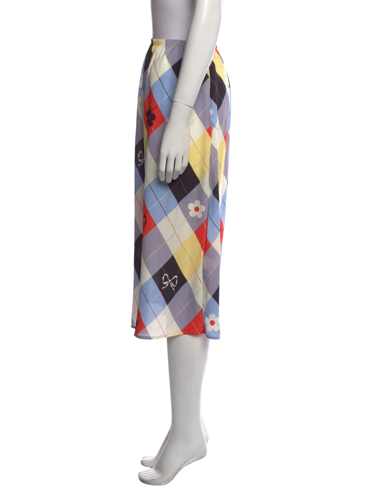 Lisa says Gah Plaid Print Midi Length Skirt