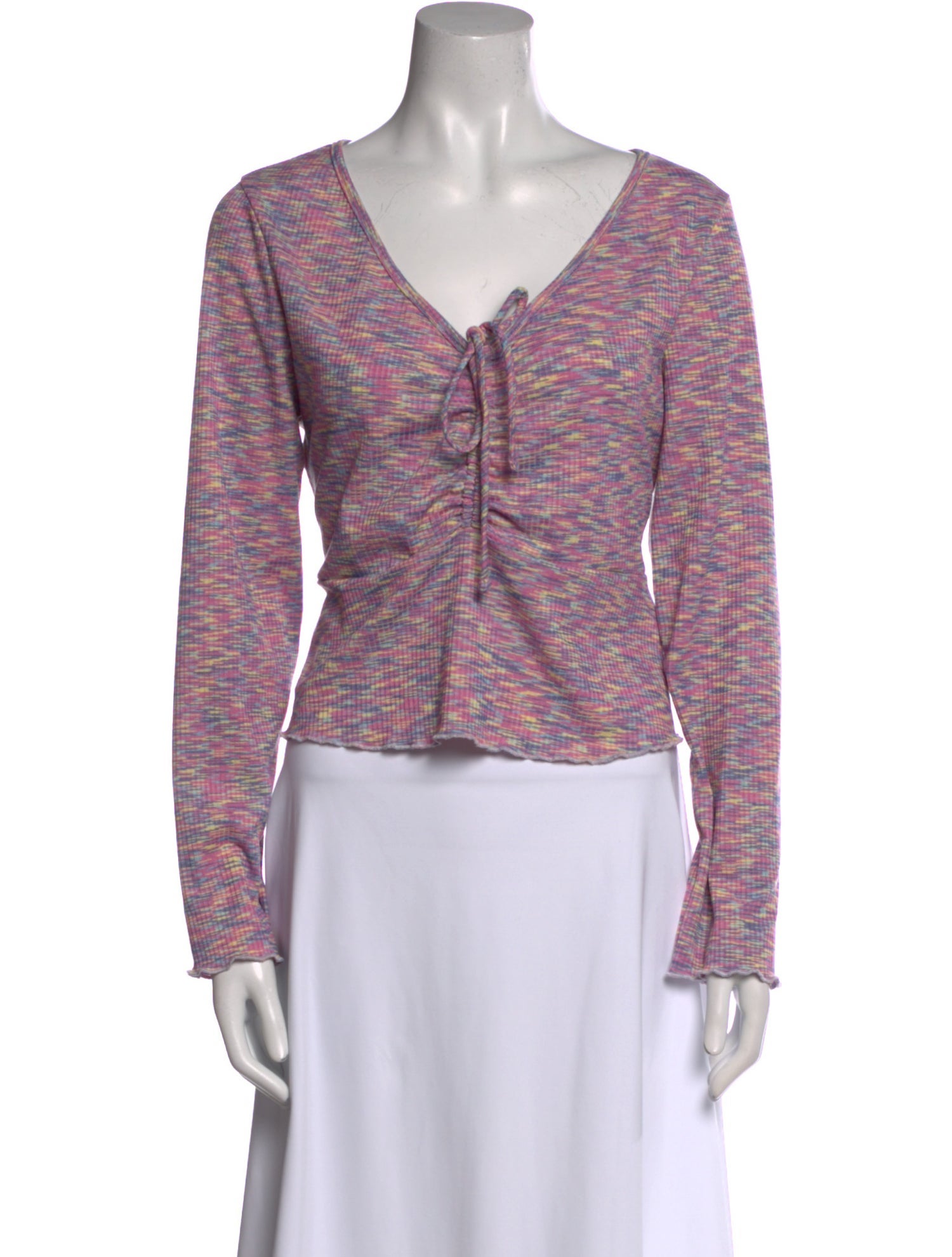 Lisa says Gah Printed V-Neck Crop Top