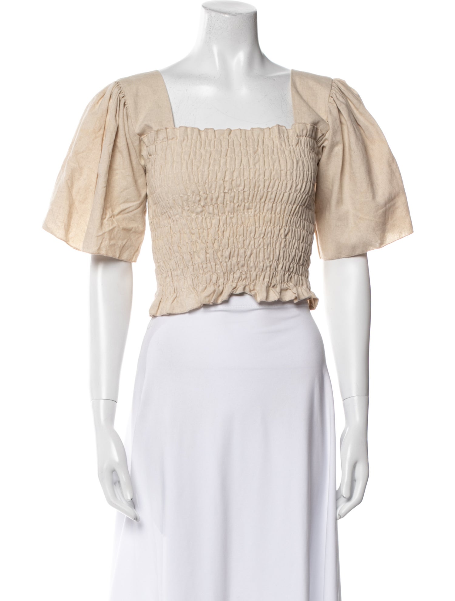 Lisa says Gah Linen Square Neckline Crop Top