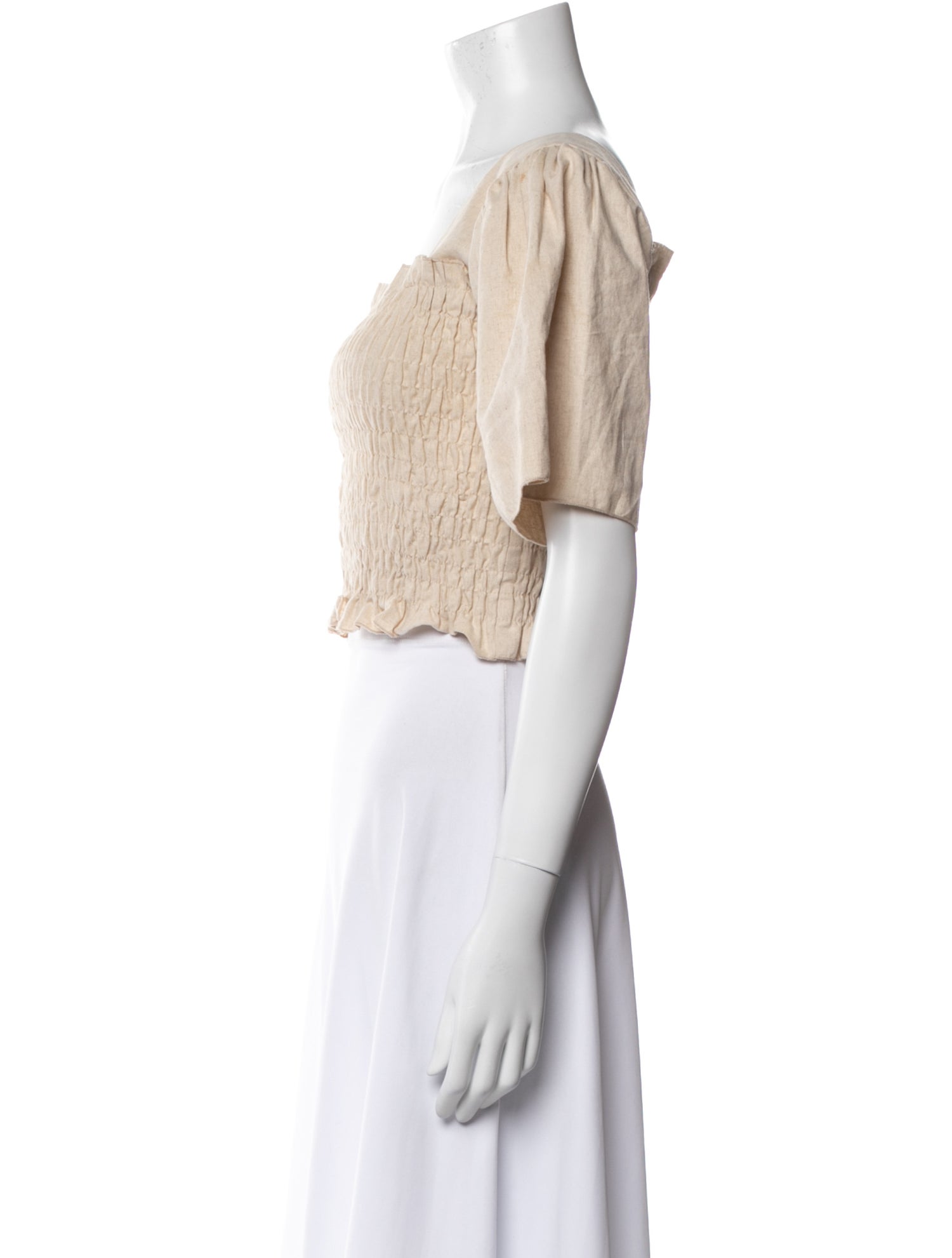 Lisa says Gah Linen Square Neckline Crop Top
