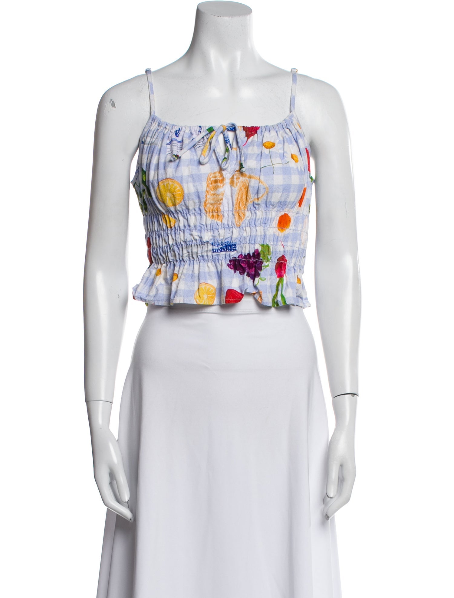 Lisa says Gah Floral Print Square Neckline Crop Top