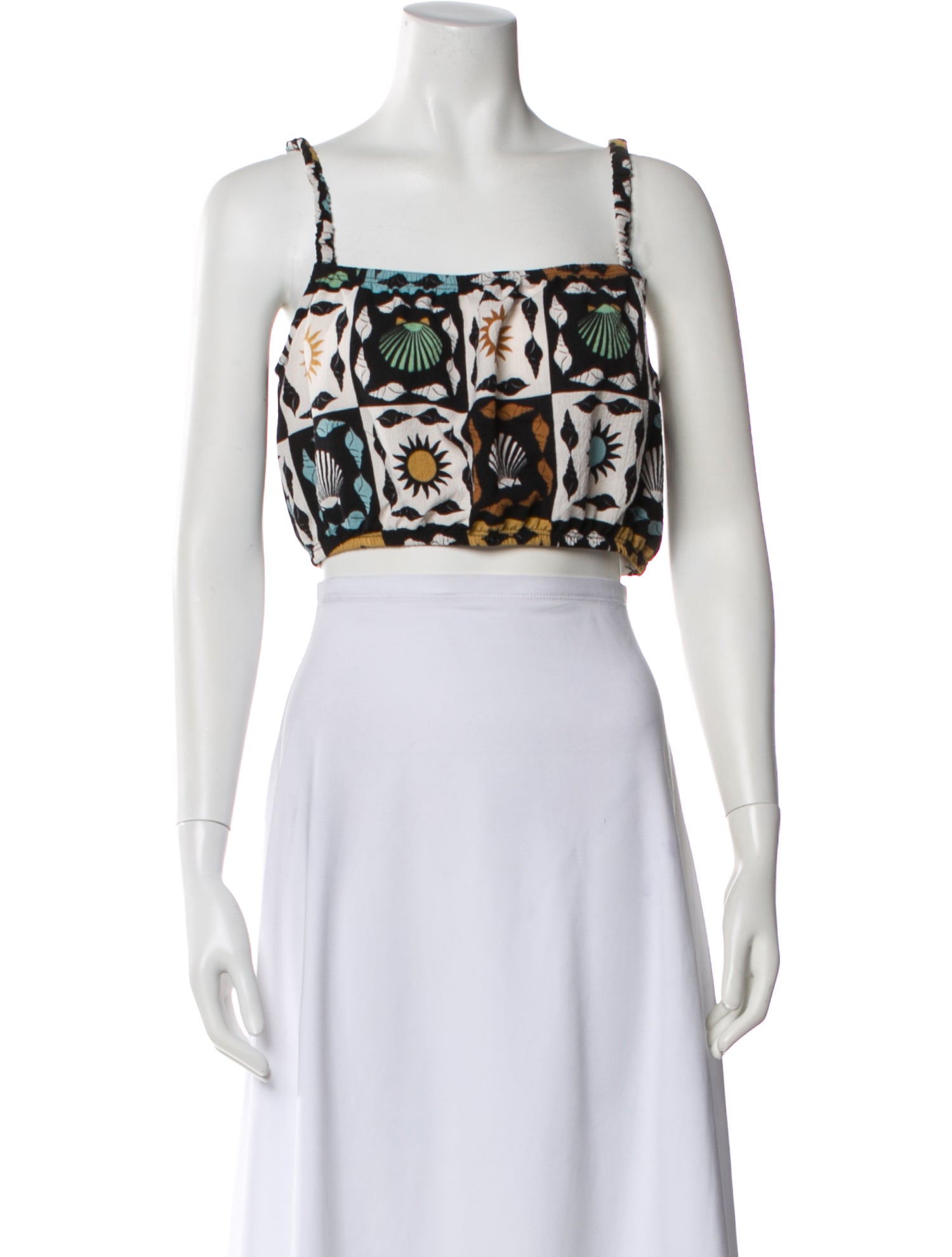 Lisa says Gah Printed Square Neckline Crop Top