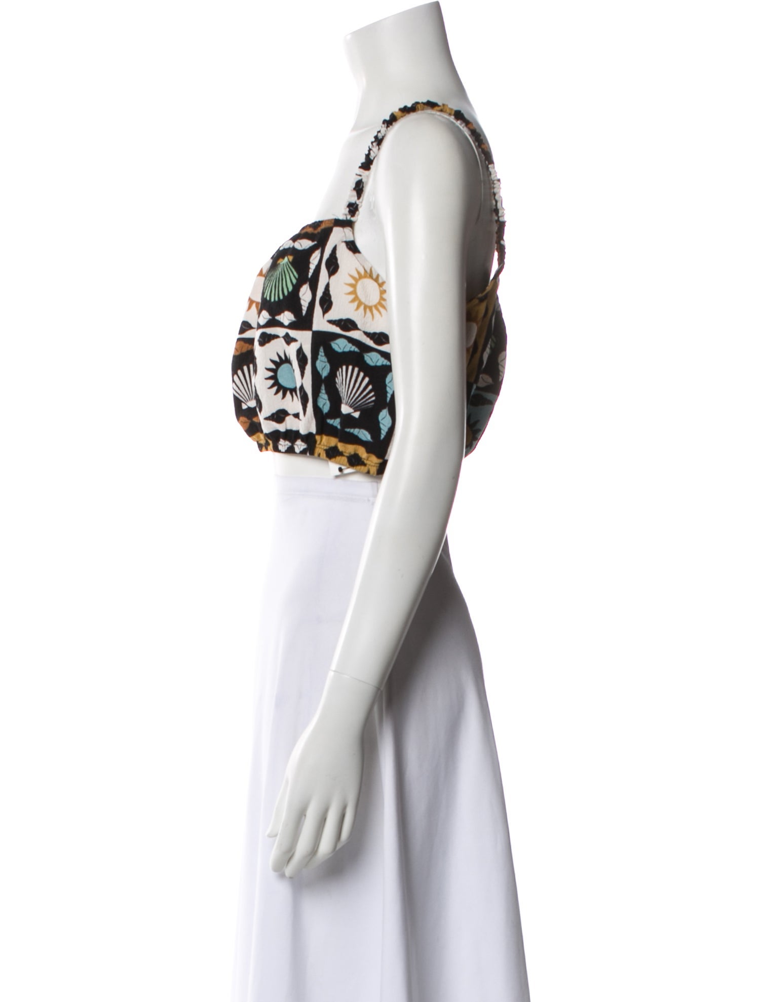 Lisa says Gah Printed Square Neckline Crop Top