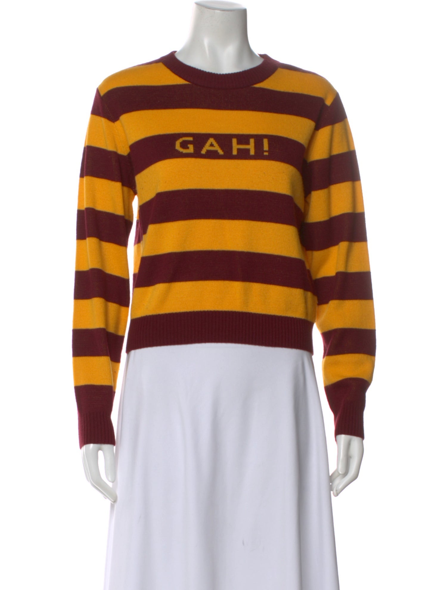 Lisa says Gah Striped Crew Neck Sweater