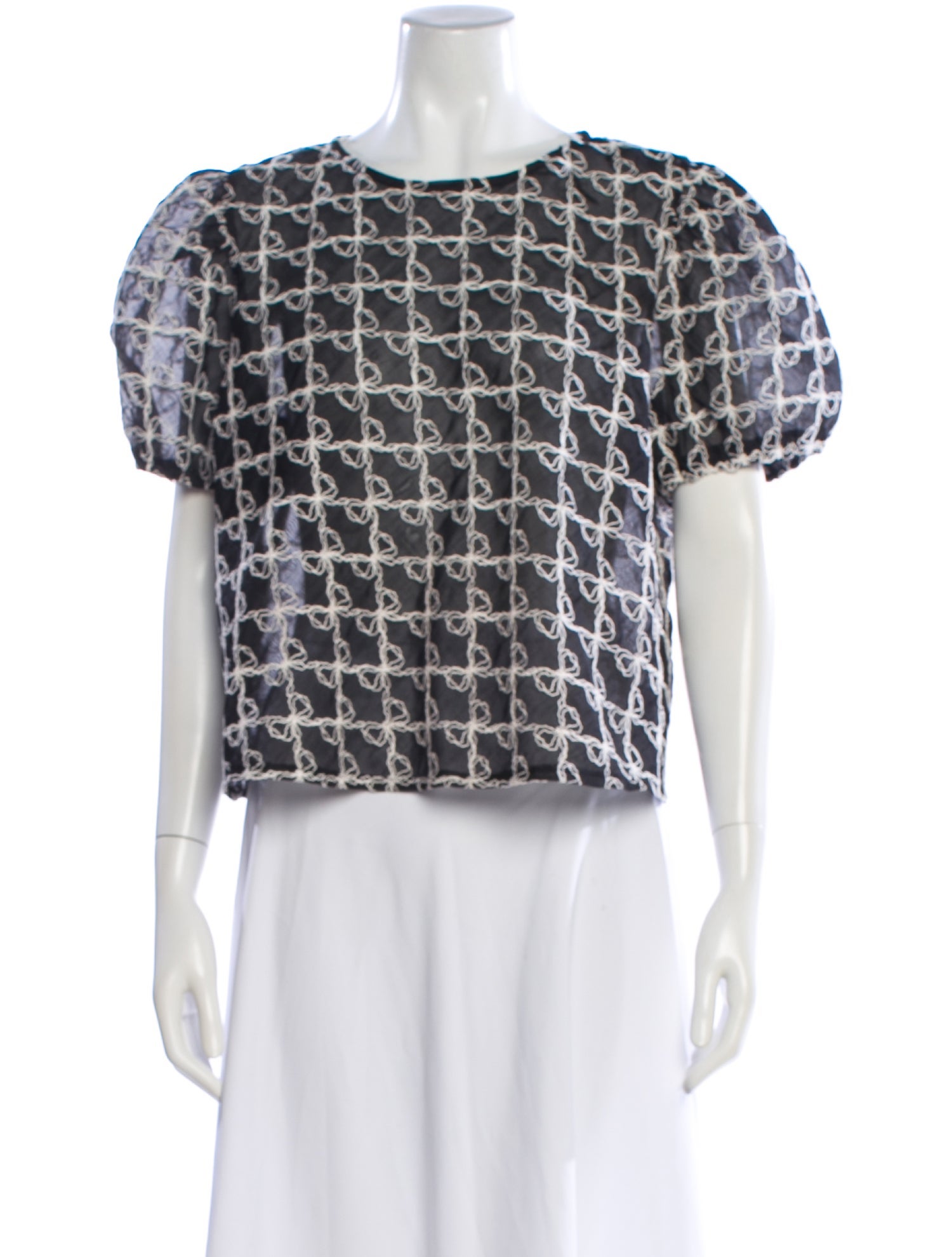 Lisa says Gah Patterned Crew Neck Top