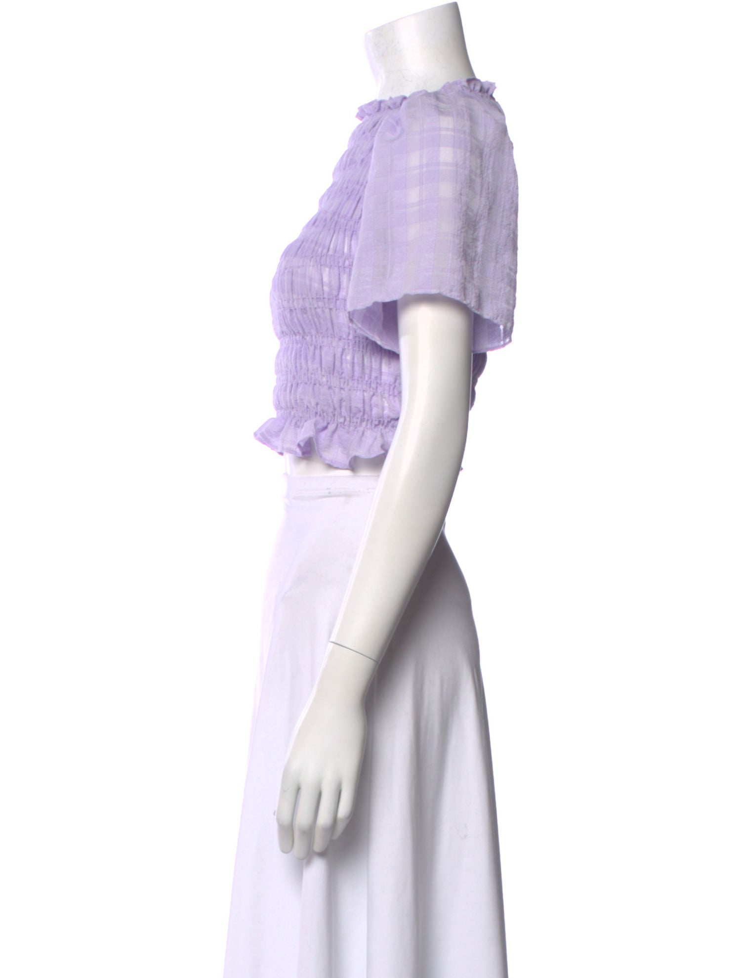 Lisa says Gah Plaid Print Crew Neck Crop Top