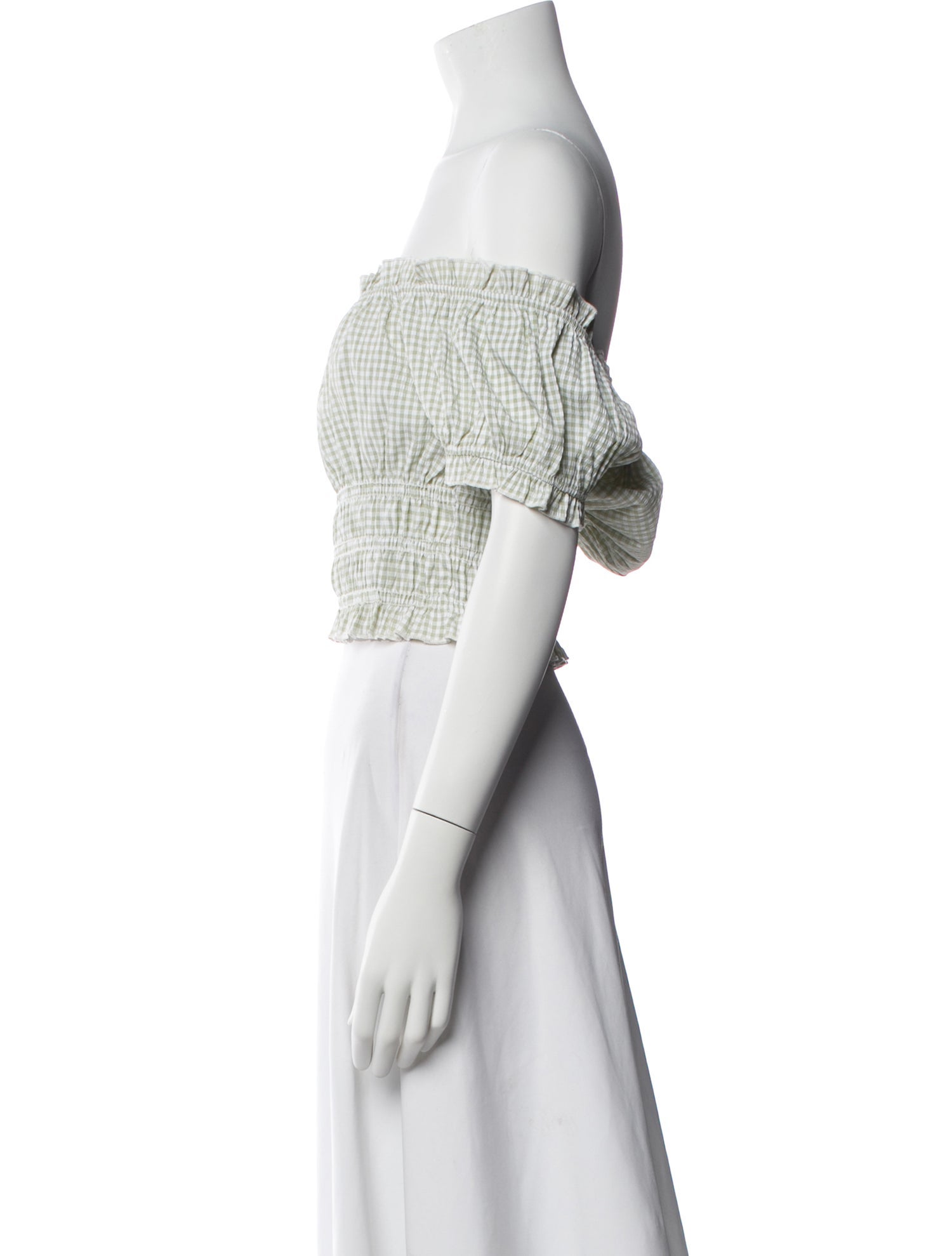 Lisa says Gah Plaid Print Off-The-Shoulder Top