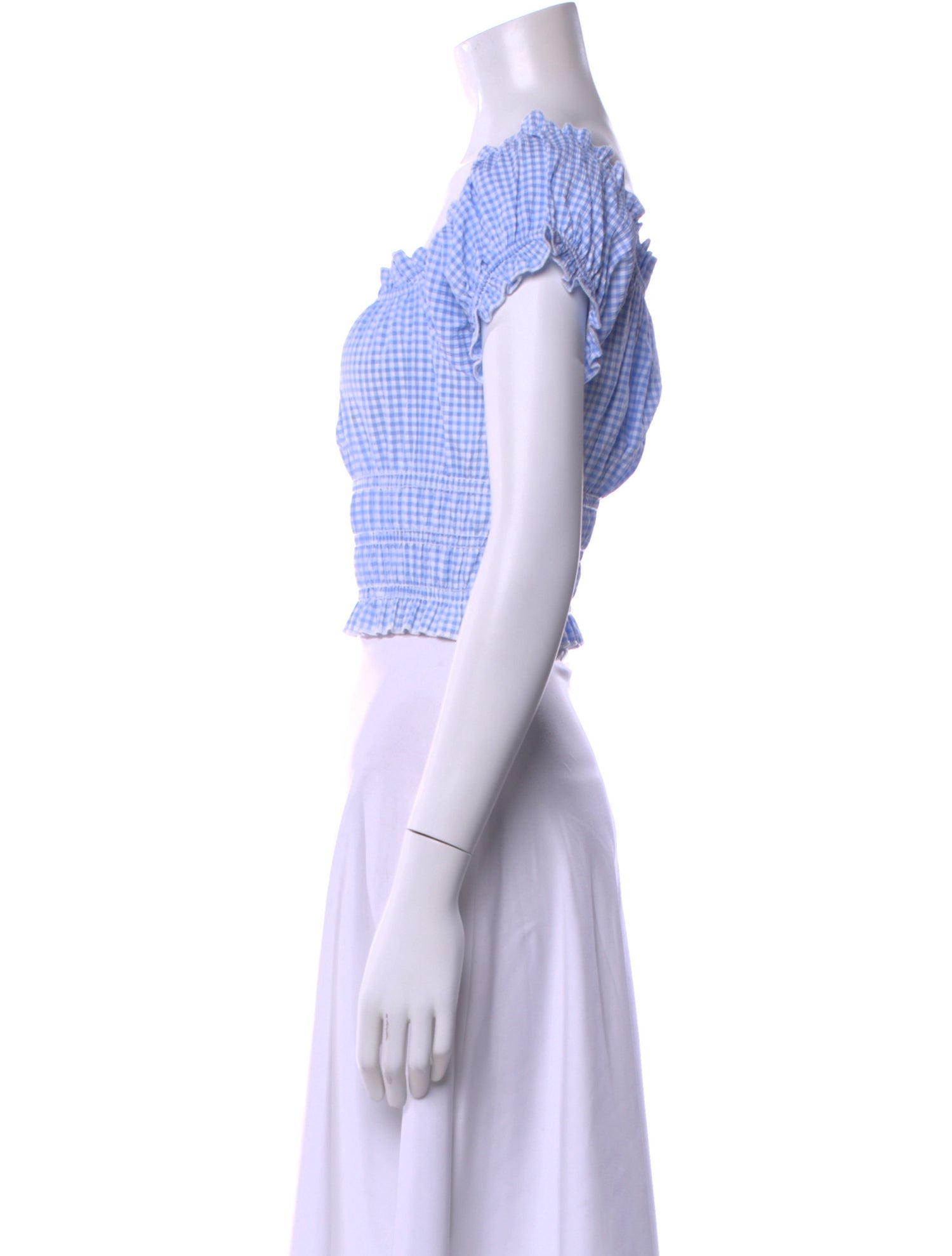 Lisa says Gah Plaid Print Square Neckline Crop Top