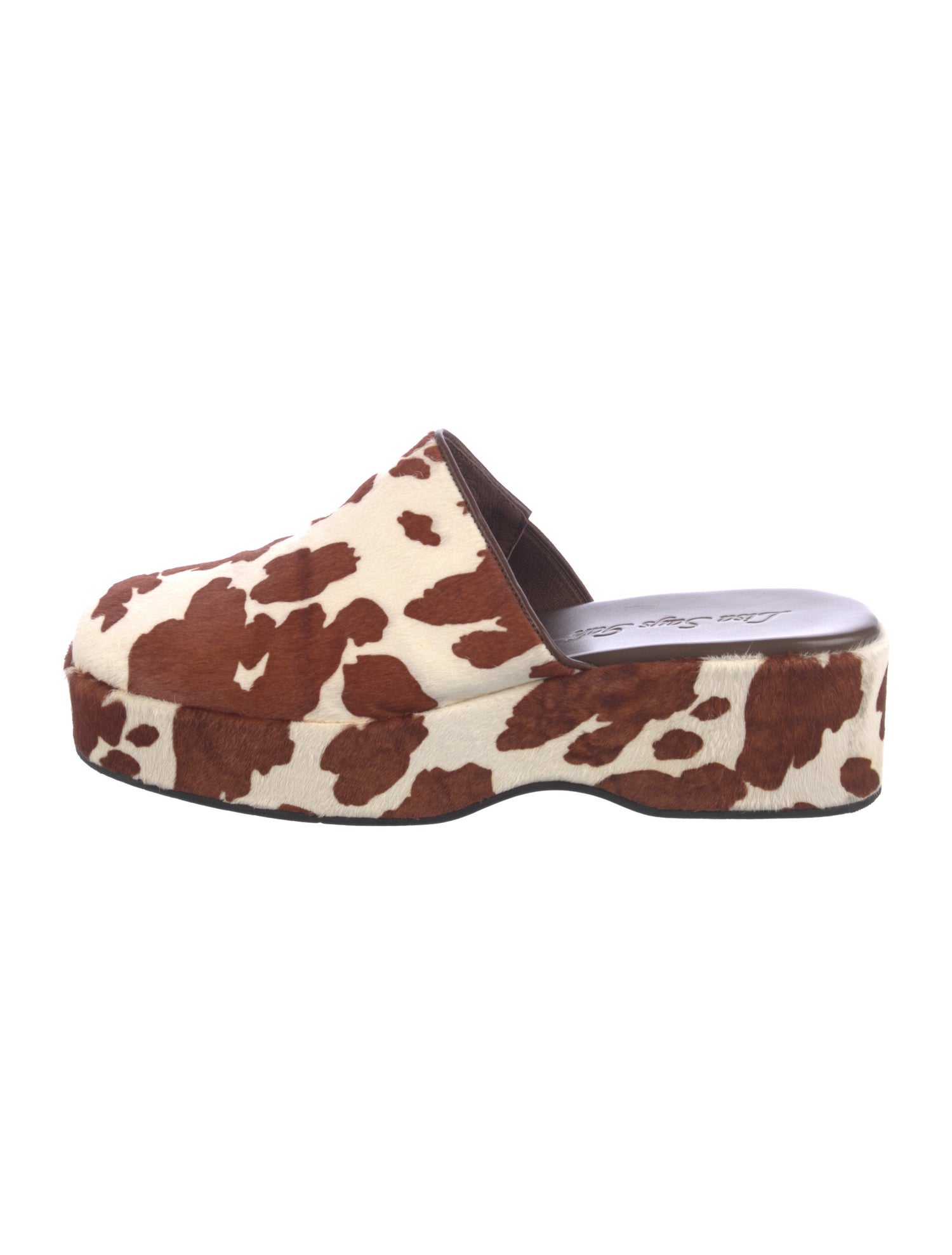 Lisa says Gah Calf Hair Animal Print Mules