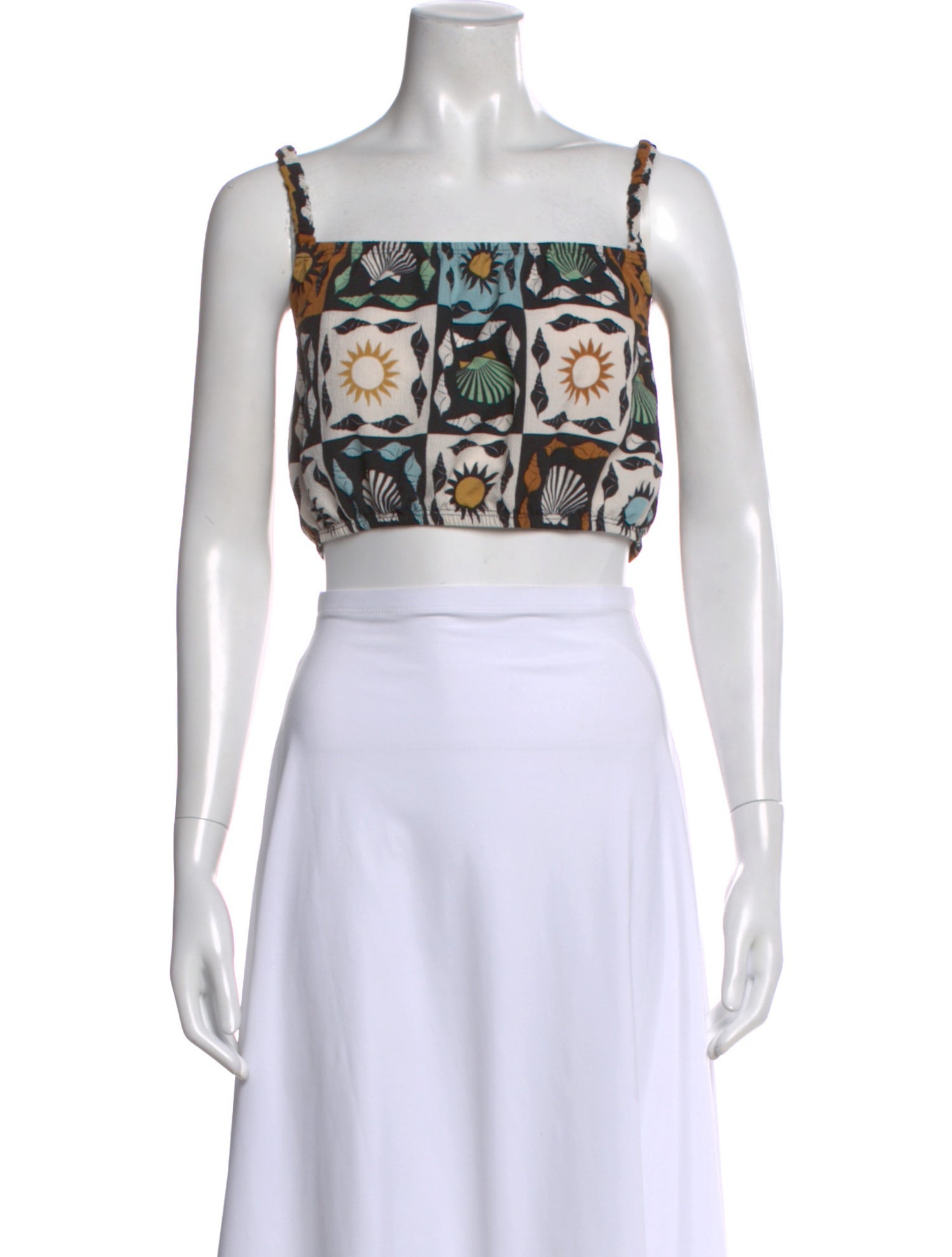Lisa says Gah Printed Square Neckline Crop Top
