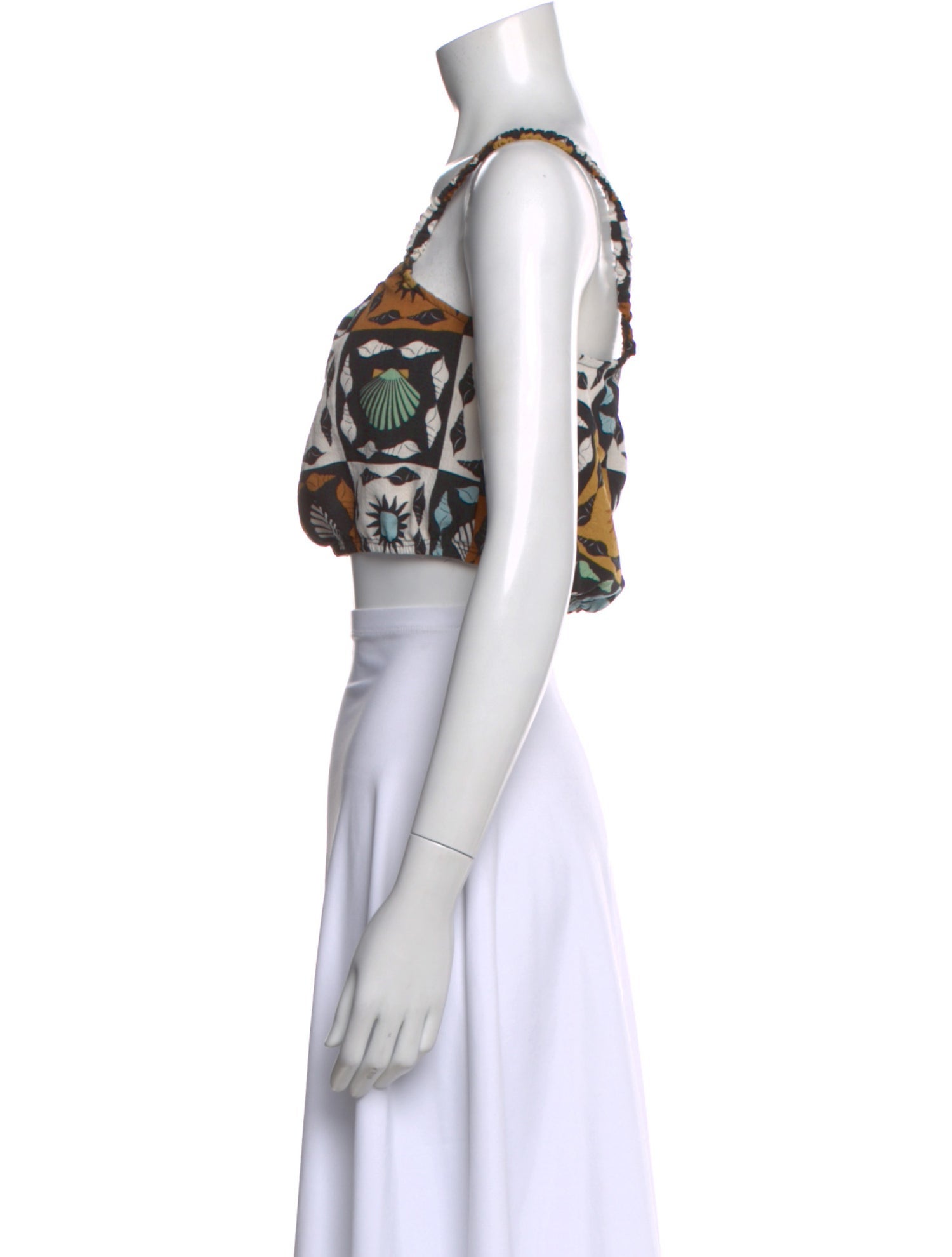 Lisa says Gah Printed Square Neckline Crop Top